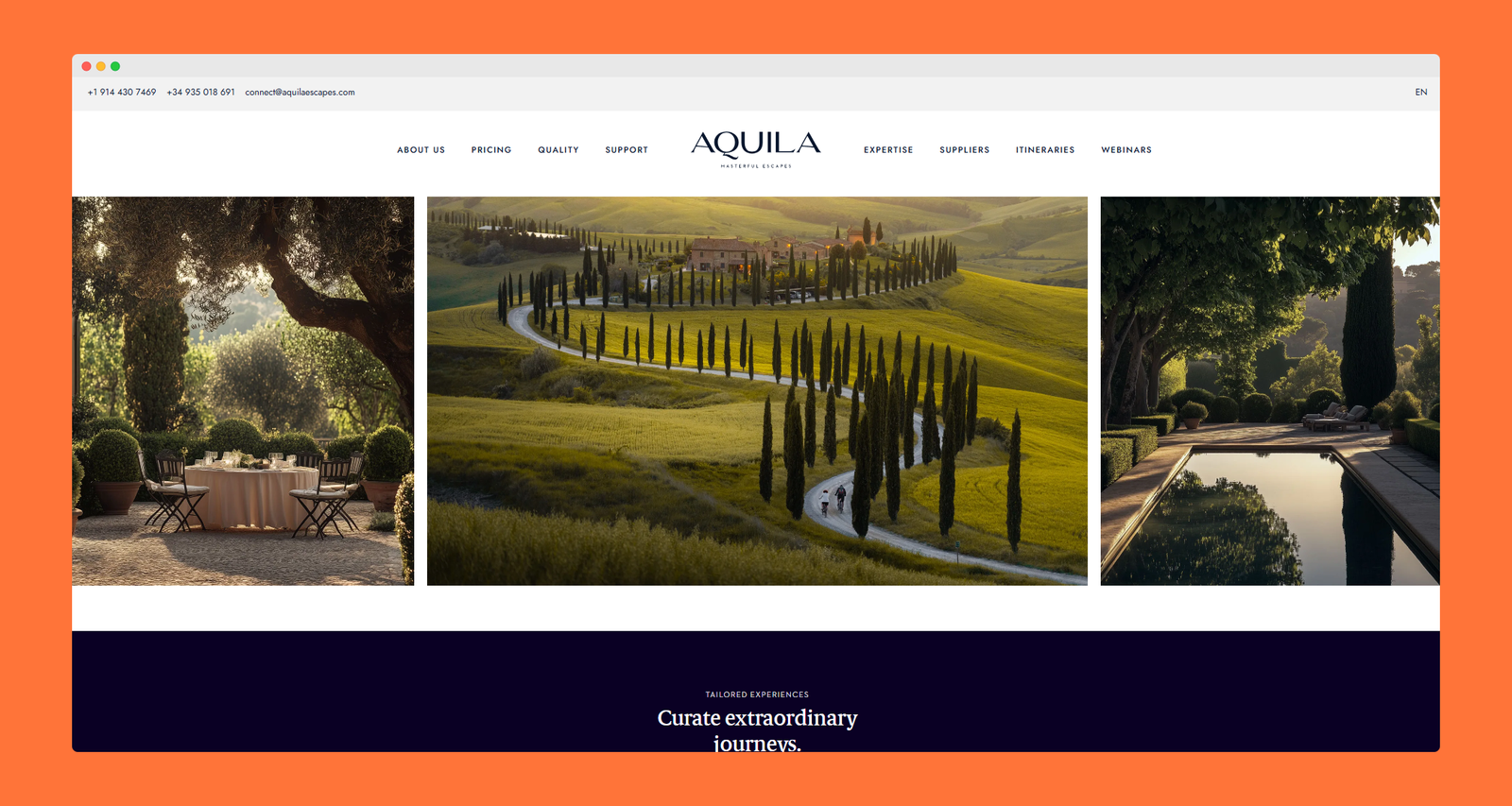 website development for travel agency